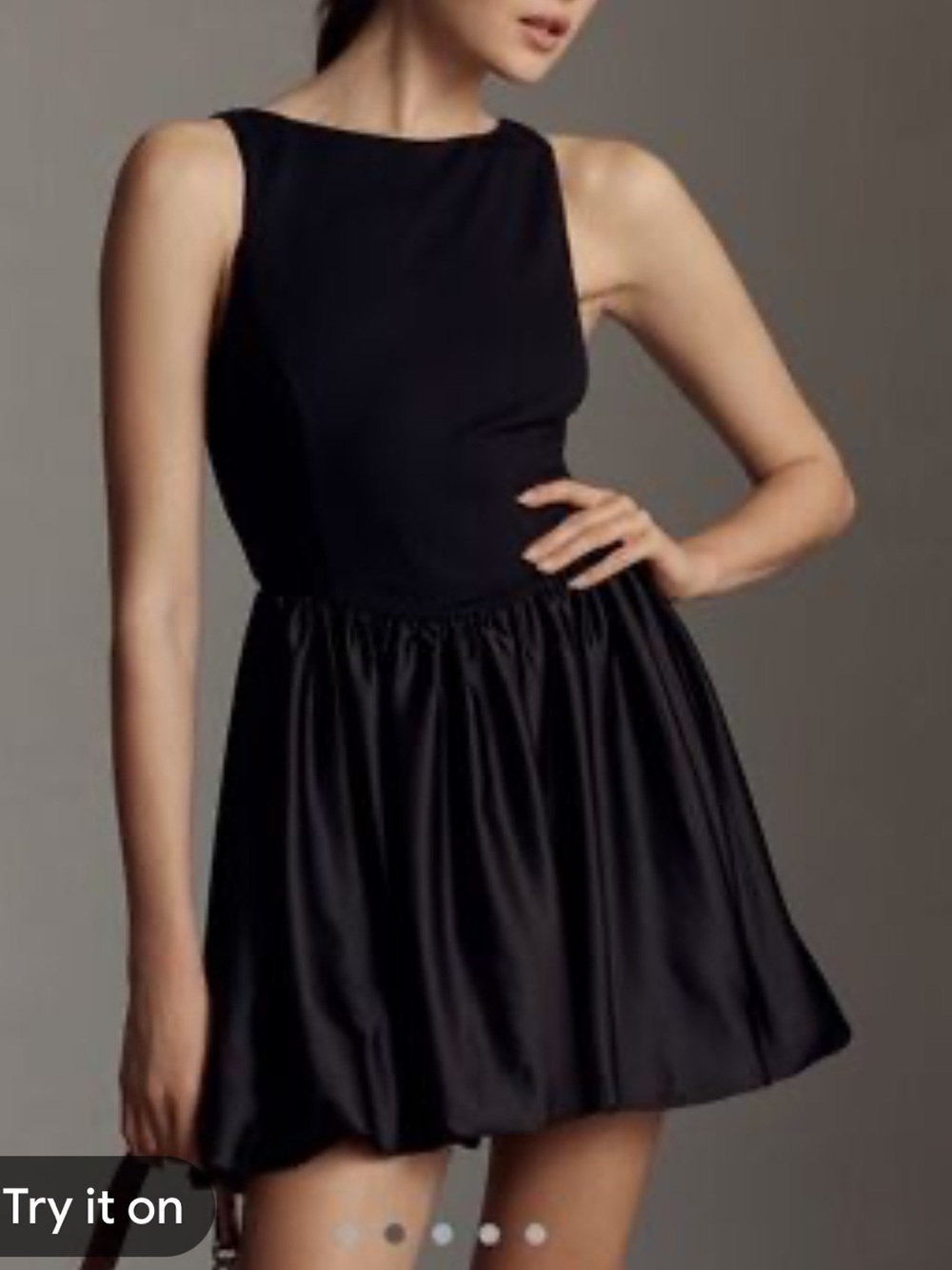 Anthropologie Maeve  Black Sleeveless Mini bubble‎ Dress small NWT